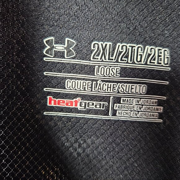 Under Armour Mens 2XL Loose Fit Black Polo Shirt With Embroidered Baseball Logo - Picture 5 of 6